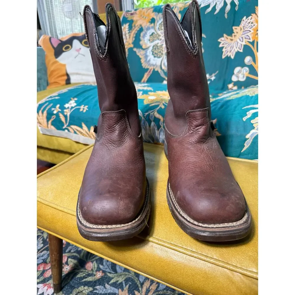 Rocky Original Ride Roper Western Boot Men’s Leather 13M Round Toe Steel Shank